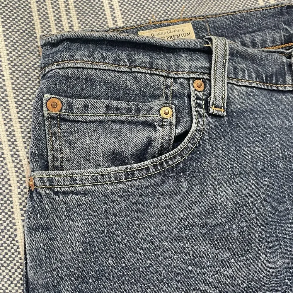 Levis 512 Premium Jeans Mens 32x32 Blue Slim Tapered Stretch Denim